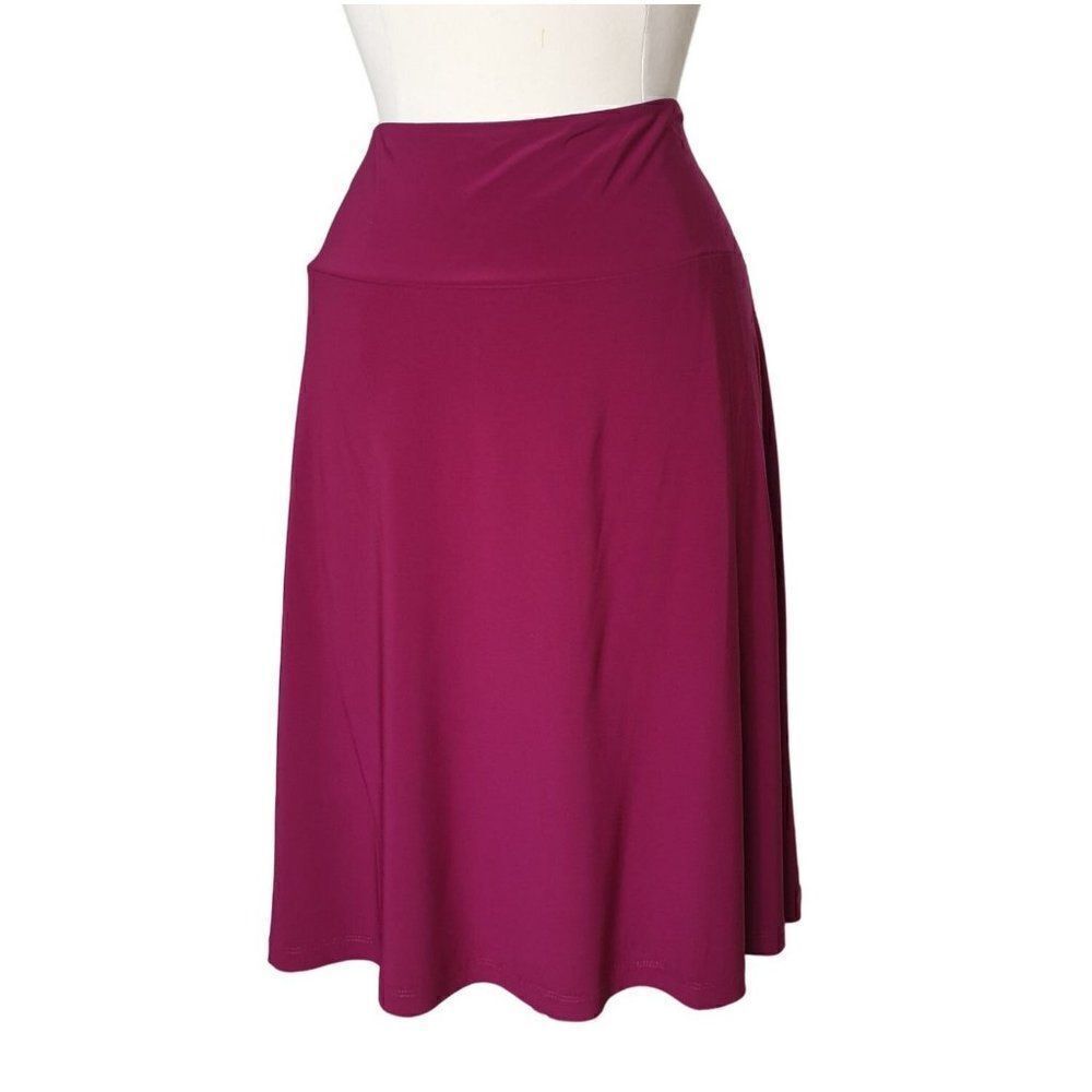 Women's Skirt Classic Knee Length Flared Lightweight Stretch Skirt Large NWOT